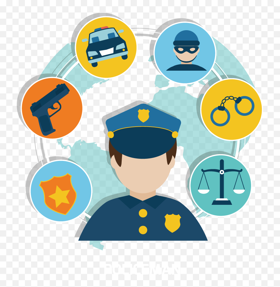 Police Officer Security Guard - Vector Free Security Guard Clipart Security Guard Png,Guard Icon