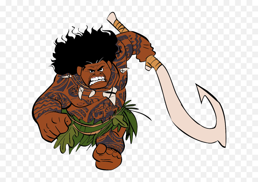 Moana Clip Art Disney Galore - Cartoon Png,Maui Moana Png