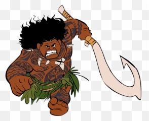 Moana Clip Art Disney Galore - Cartoon Png,Maui Moana Png
