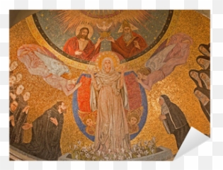 Sticker Rome - Mosaic Of Virgin Mary From Apse Of Santa Png,Resurrection Icon
