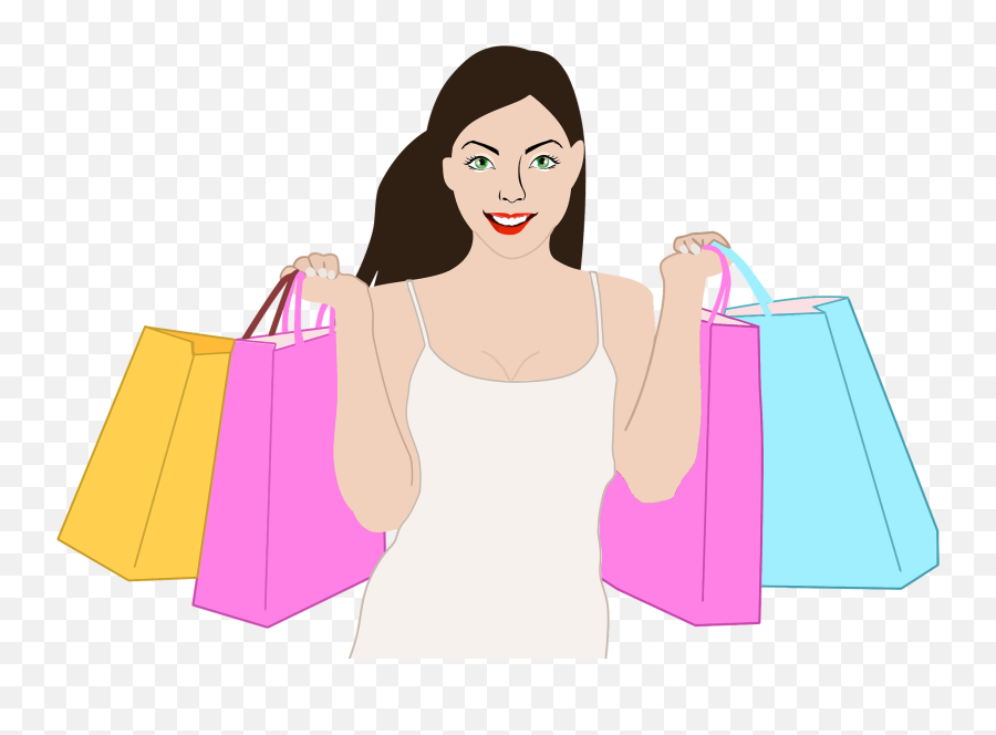 Shopping Woman Girl - Woman Shopping Logo Png,Shopping Transparent