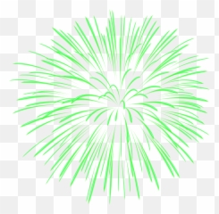Firework Clipart Green - Transparent Background Fireworks png