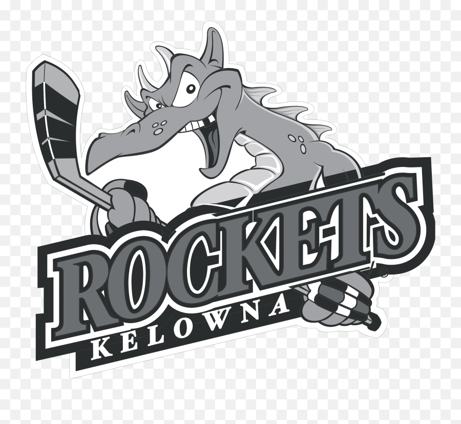 Kelowna Rockets Logo Png Transparent - Kelowna Rockets Black And White Logo,Rockets Logo Png