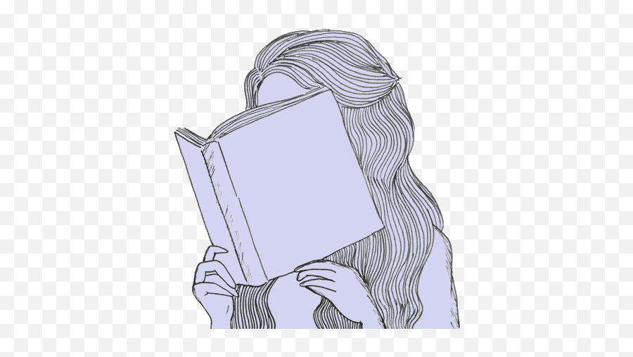 Easy Drawing Boy And Girl Png Image - Girl With Book Drawing,Girl Drawing Png