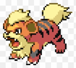 Arcanine Sprite Pokemon Transparent - Growlithe Gen 4 Sprite Png,Growlithe Png