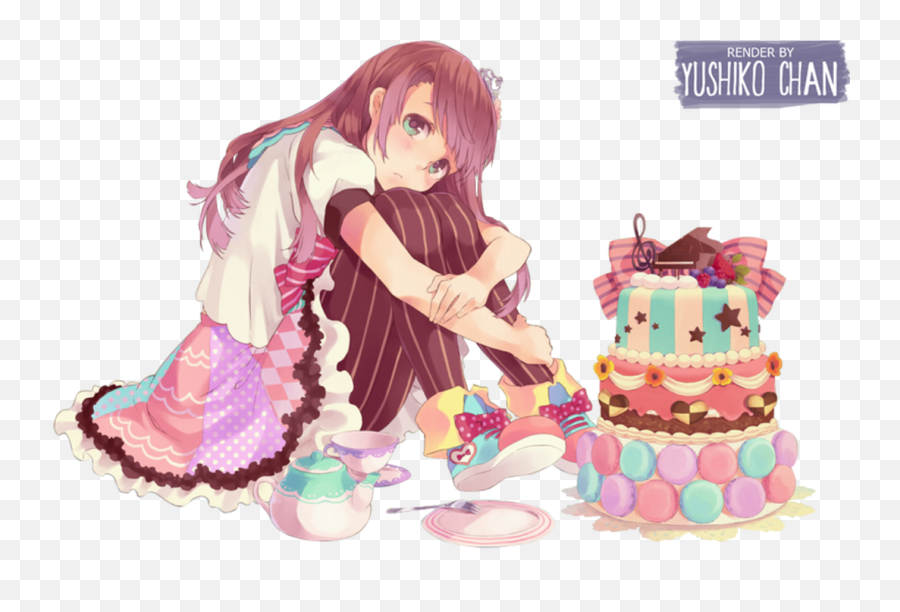 Download Anime Birthday Girl 1 Happy World - Anime Render Happy Birthday Anime Png,Birthday Girl Png