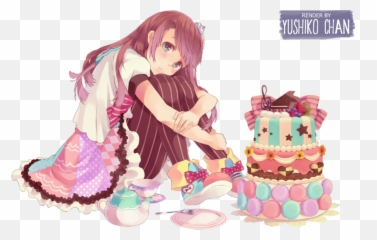 Download Anime Birthday Girl 1 Happy World - Anime Render Happy Birthday Anime Png,Birthday Girl Png