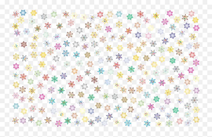 Png Prismatic Snowflakes Pattern - Snowflakes Background Clipart,Snowflake Pattern Png