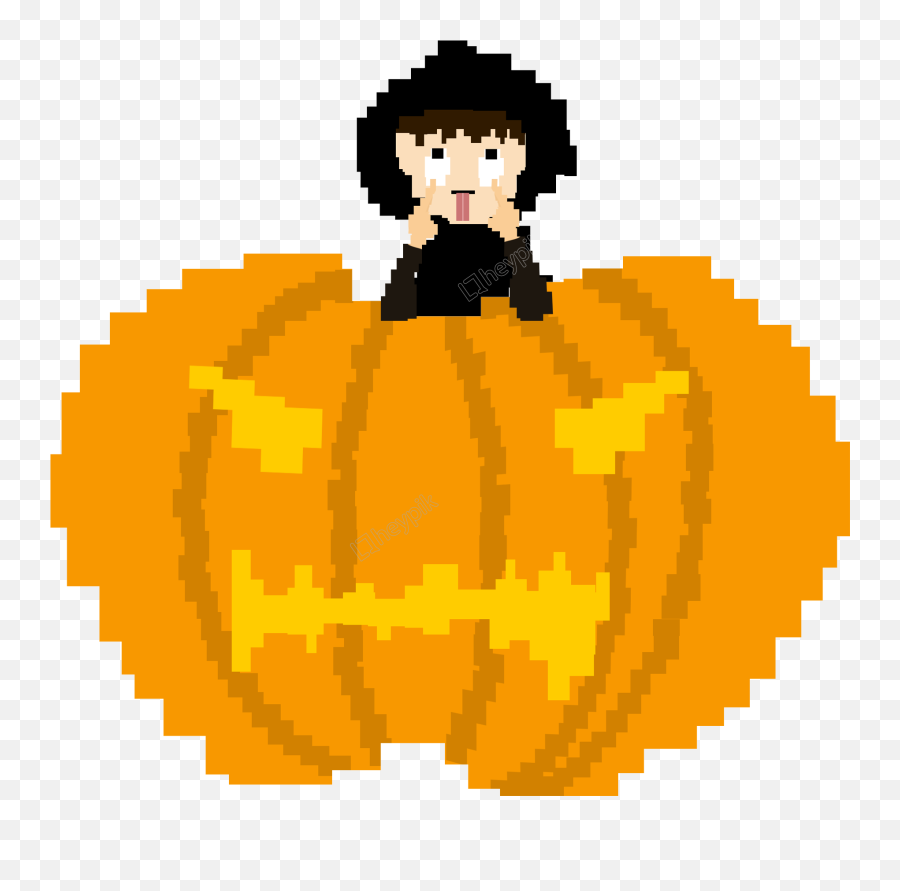Vintage Pixelated Halloween Pumpkin Boy Design Image Png - Steam Logo Pixel Art,Pumpkins Transparent Background