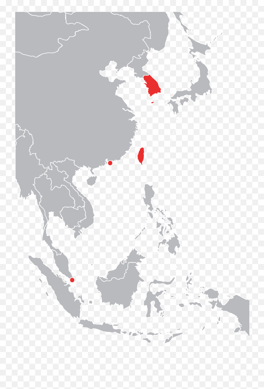 Four Asian Tigers - Southeast Asia Countries Flag Map Png,Asian Dragon Png
