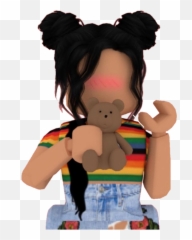Roblox Girl Gfx Png Cute Bloxburg Teddyholding - Cute Roblox Girl