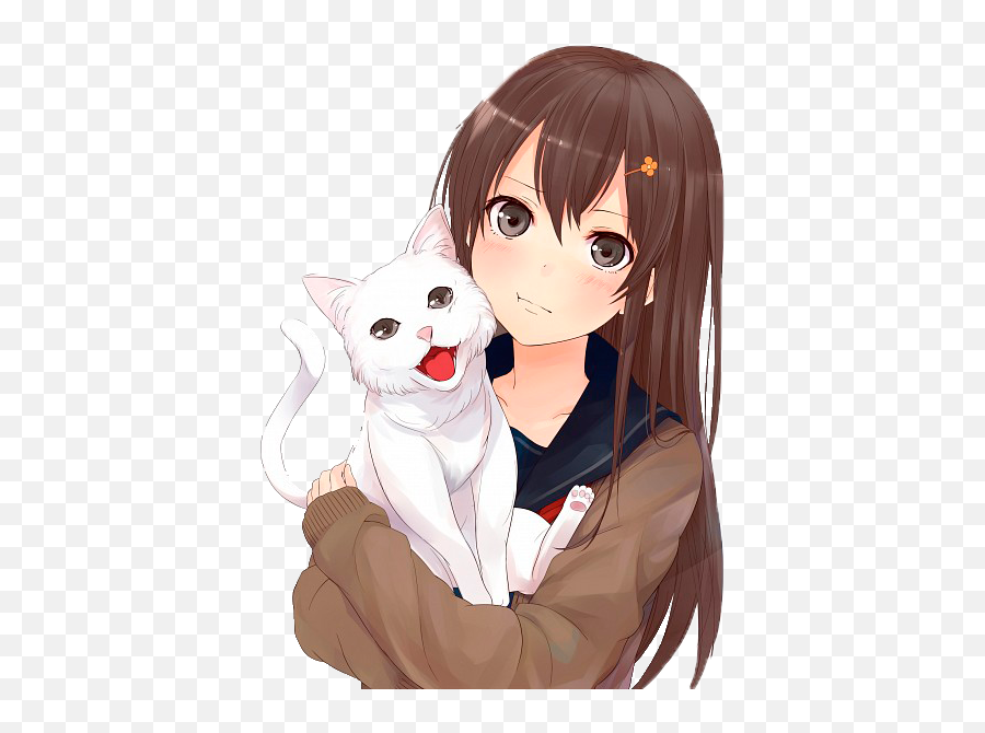Humana - Cute Anime Girls With Brown Hair And Brown Eyes Chica Anime Png,Brown Eyes Png