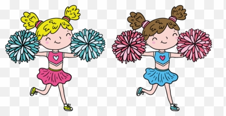 Picture Stock Cartoon Cheerleader - Carton Cheerleaders png