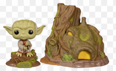 Star Wars - Dagobah Yoda With Hut Funko Pop Png,Yoda Transparent