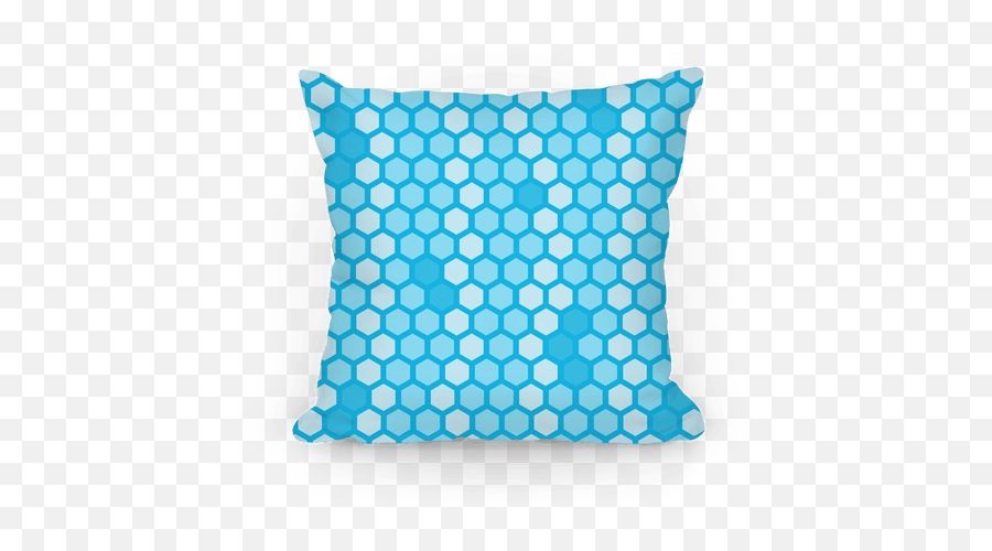 Blue Geometric Honeycomb Pattern Pillows Lookhuman - Textile Png,Honeycomb Pattern Png