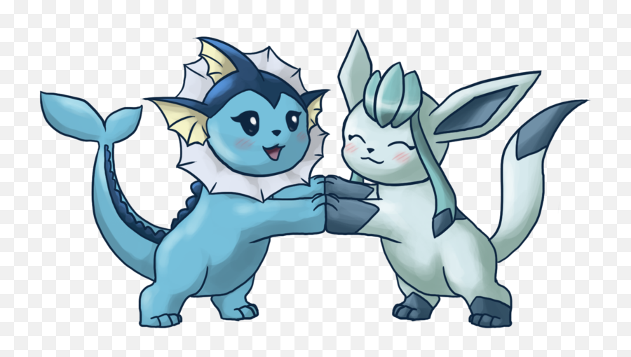 Download Vaporeon And Glaceon Wallpaper - Pokemon Glaceon Pokemon Glaceon And Vaporeon Png,Glaceon Png