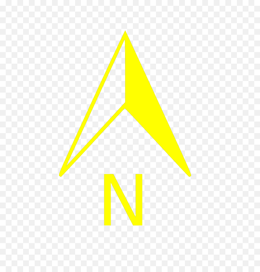 Download Hd Compass Clipart North Arrow - North Arrow Png Yellow North Arrow Transparent Png,Yellow Arrow Png