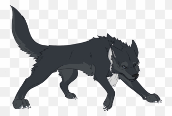 Free Wolf Cartoon Png Download Clip Art - Black