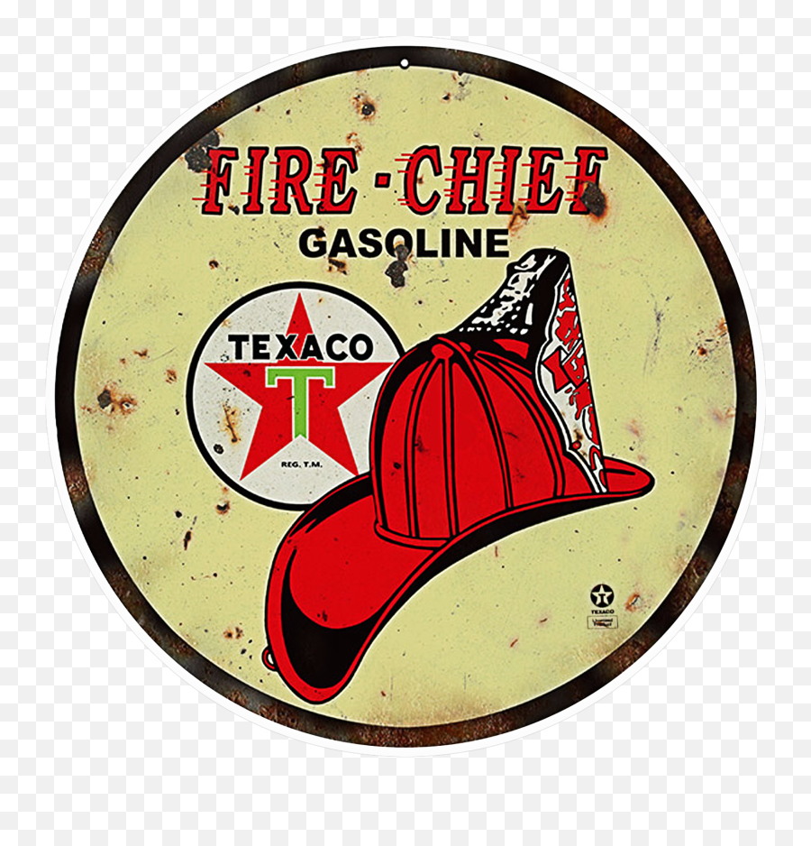 Vintage Texaco Fire Chief Sign - Texaco Old Clock Full Texaco Fire Chief Sign Png,Vintage Clock Png
