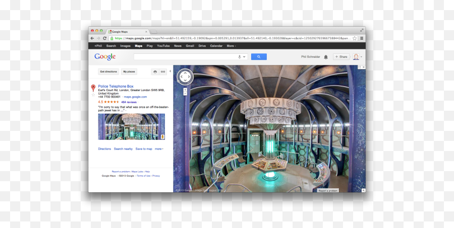 Going Inside The Tardis Using Google Street View - Churchmag Doctor Who Box Inside Png,Tardis Png
