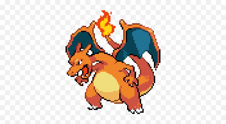 Pokemon Charizard Pixel Art Images Pikachu Transparent - Pokemon Charizard Sprite Gif Png,Pikachu Transparent Background