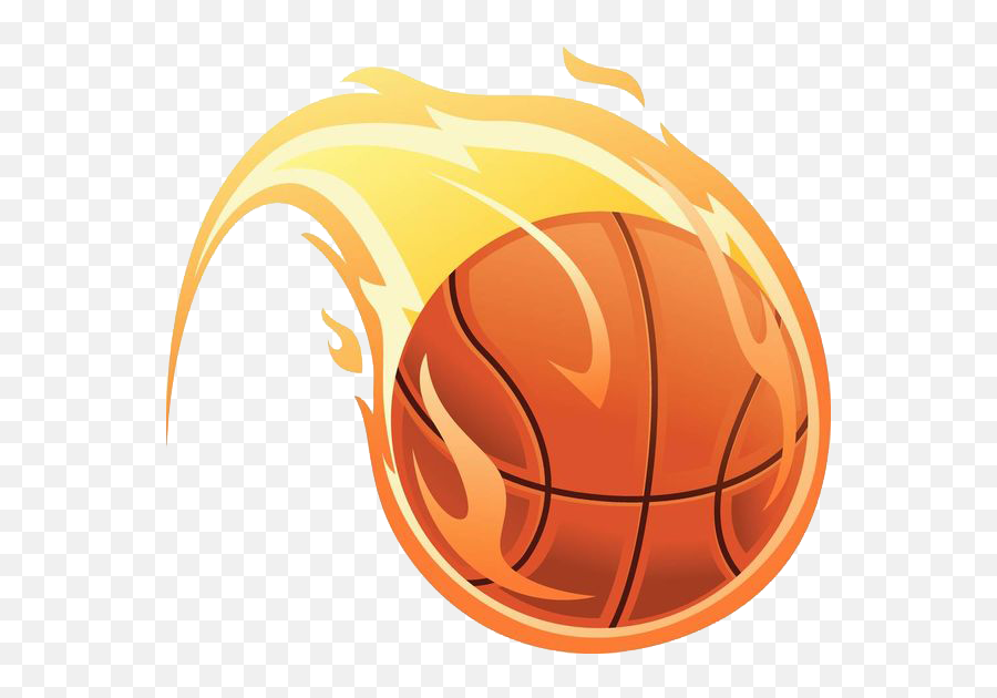 Basketball Fire Illustration - Basketball Flame Png Download Basketball Fire Png,Basketball Clipart Png