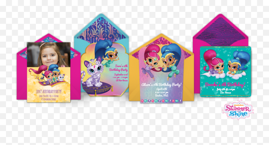 Free Shimmer And Shine Invitations - Cartoon Png,Shimmer And Shine Png