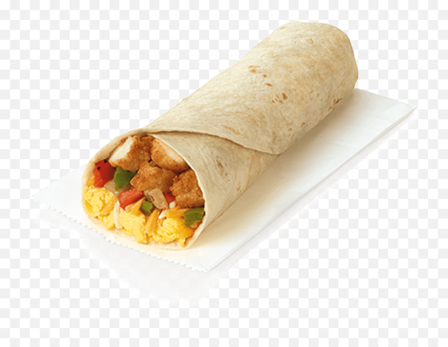 Download Breakfast Burrito - Chicken Wrap White Background Png,Breakfast Transparent