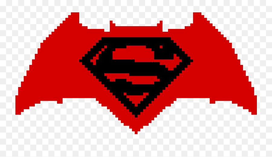 Batman Vs Superman - Batman V Superman Logo Pixel Png,Batman And Superman Logo