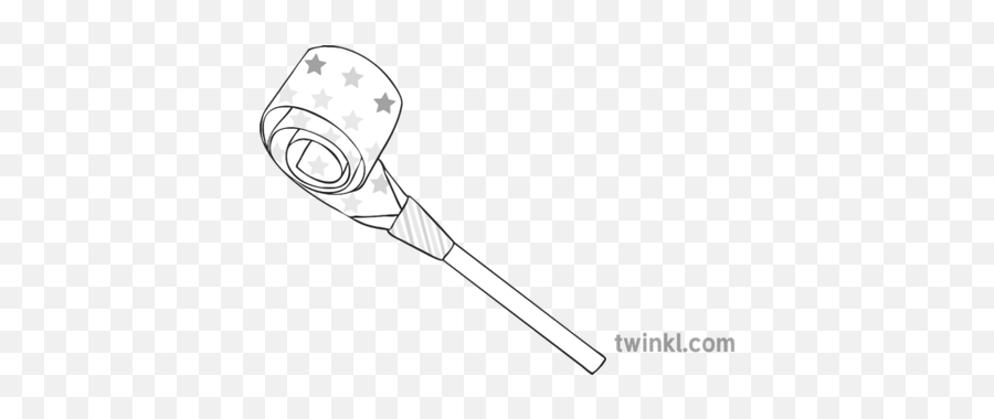 Party Blower Black And White 2 Illustration - Twinkl Pshe Icon Black And White Png,Party Blower Png