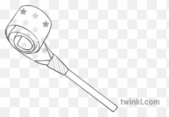 Party Blower Black And White 2 Illustration - Twinkl Pshe Icon And png