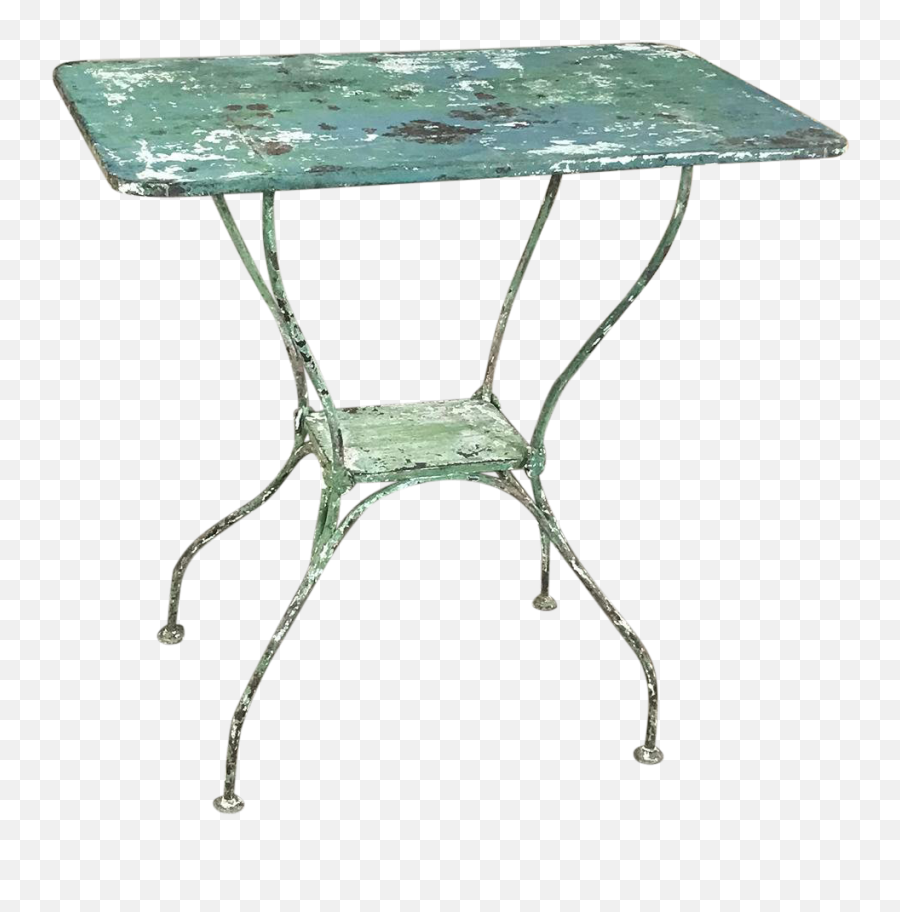 Antique Iron Garden Cafe Table - Outdoor Table Png,Cafe Table Png