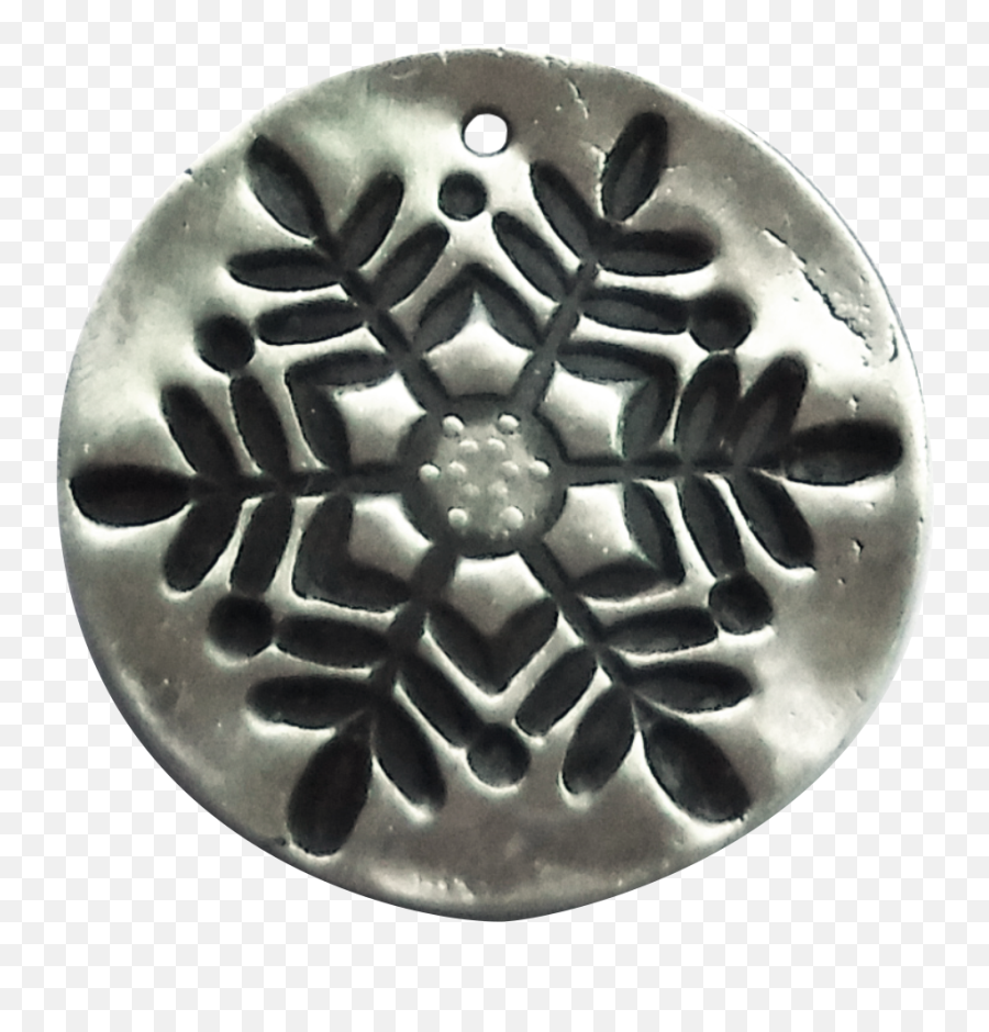 Snowflake Fine Silver Charm - Solid Png,Silver Snowflake Png