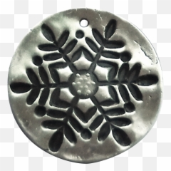 Snowflake Fine Silver Charm - Solid Png,Silver Snowflake Png