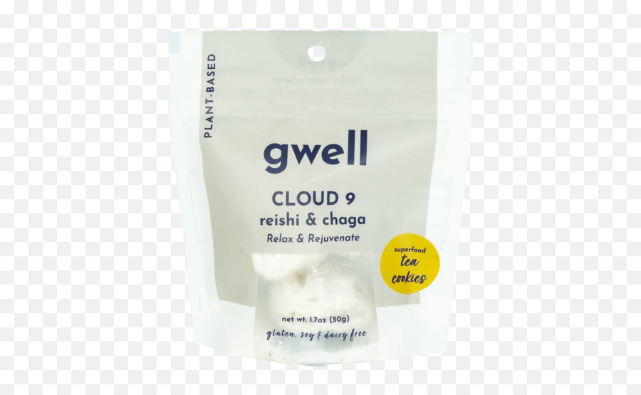 Cloud 9 Reishi U0026 Chaga Adaptogen Tea Cookies U2014 Gwell - Plantbased Functional Food Snacks Png,Cloud 9 Logo Png