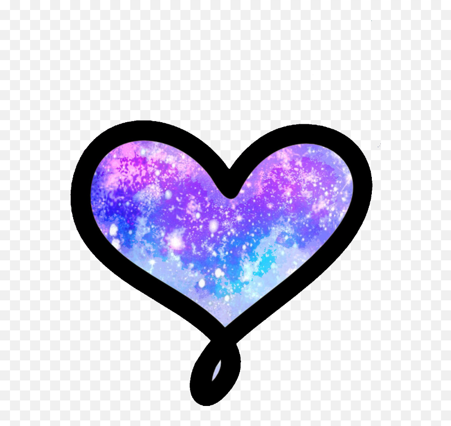 Galaxy Heart Png Image - Transparent Background Purple Heart,Cute Heart Png