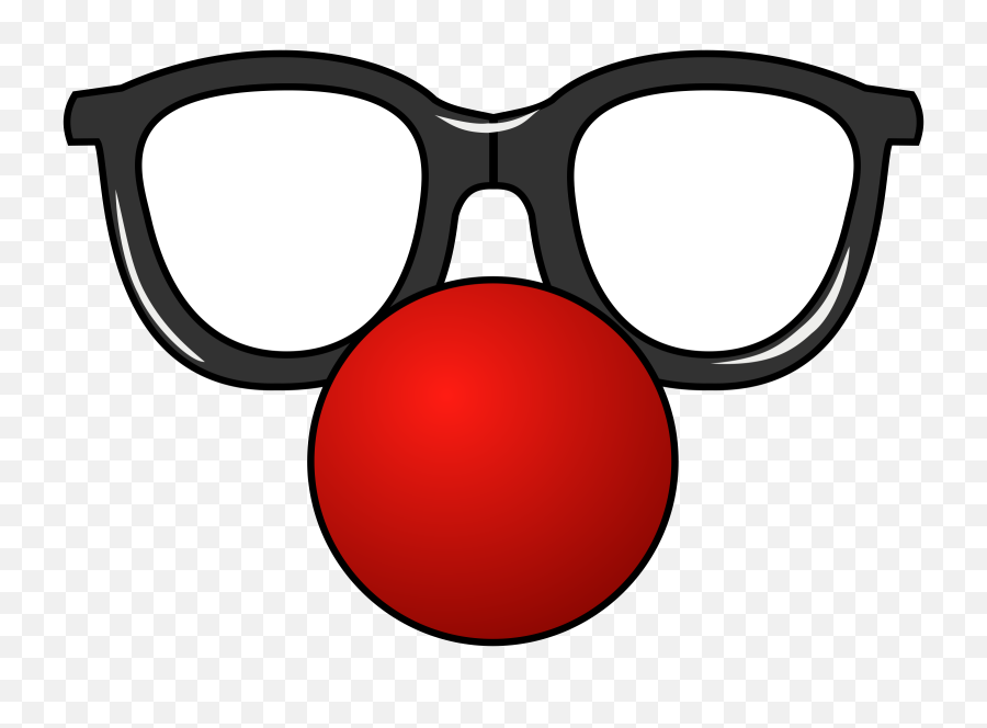 Clown Nose With Glasses Clip Art Transparent PNG