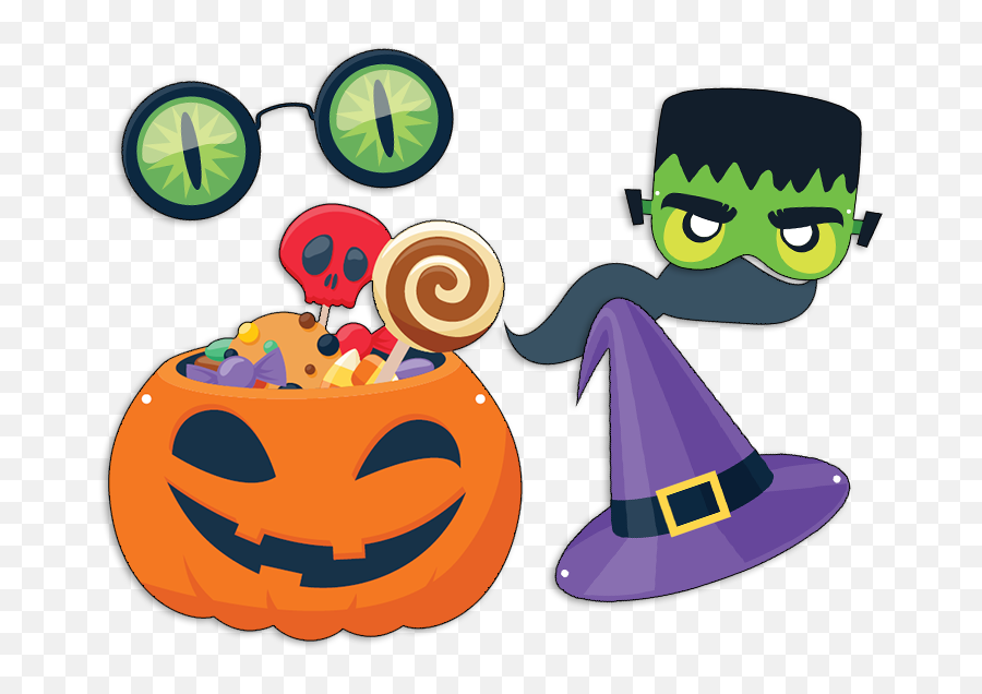 Printable - Halloween Photo Booth Props Fellowes Dragon In Circle Png,Super Punch Out Icon