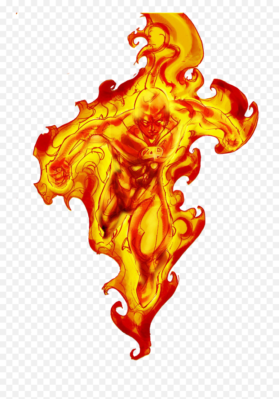 Human Torch Png Transparent Image - Human Torch Comic Png,Torch Png