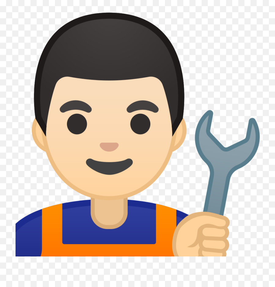 Man Mechanic Light Skin Tone Icon - Icon Man Work Mechanic Png,Repair Man Icon