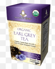 Natureu0027s Guru Organic Earl Gray Pyramid Tea Bags - 25 CT Box Natures Grey png