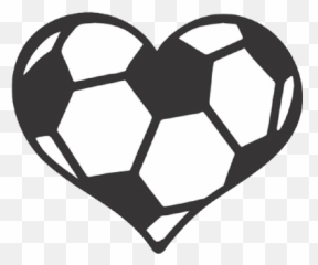Soccer Ball Heart Decal - Svg png