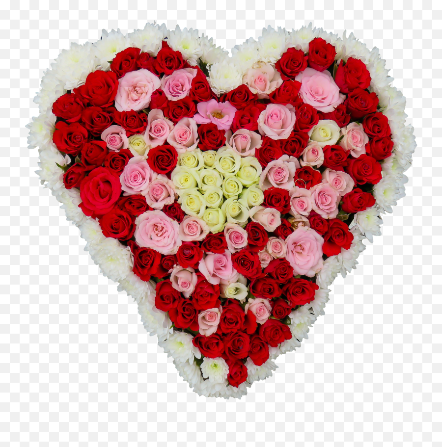 Free Flowers Shaped As A Heart Png Image - Heart Shaped Flowers Png,Red Heart Png