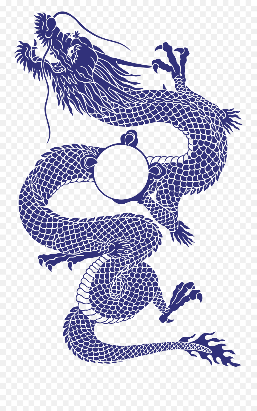 Chinese Dragon Tattoo - Chinese Blue Dragon Art Png,Chinese Dragon Transparent