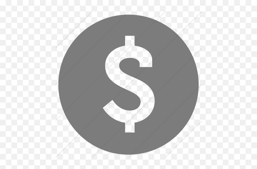 Simple Dark Gray Raphael Dollar Sign Icon - Dot Png,Simple Dollar Sign Icon