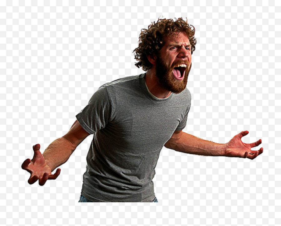 Screaming Cain And Abel Jealousy - Angry Man Png,Anger Png