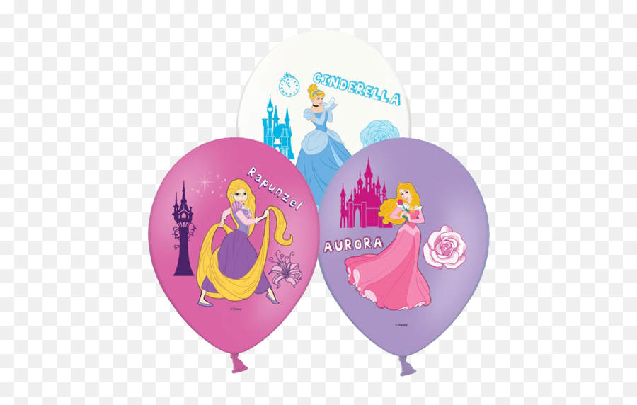 11 Ofiicial Disney Princess Latex Balloons X 6 - Disney Princess Balloons Png,Disney Princess Png
