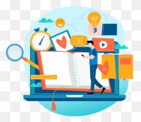 Book Reading Icon - Download Line Style Online Education Vector png