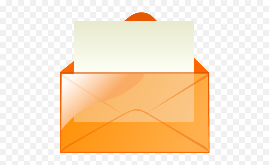 Email Orange Envelop Letter Message Mail Icon Png
