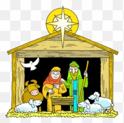 Jesus Crib Clipart - Clip Art Library 129297 Png Images Mary And Joseph Baby Jesus Free Silhouette,Crib Png